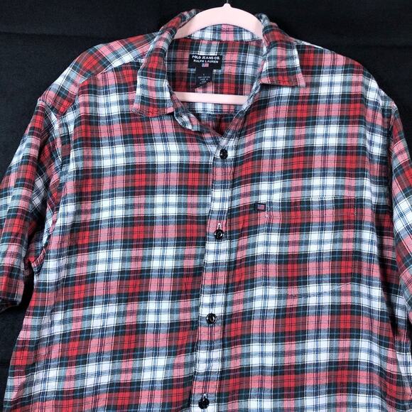 Ralph Lauren Polo Mens Shirt Multi Plaid 100% Cotton Button Down Short Sleeve L - Picture 2 of 11